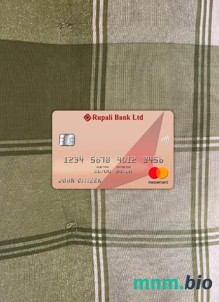 Bangladesh Rupali bank wygląd zdjęcia mastercard skan PSD + zdjęcie